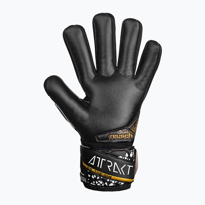 Reusch Attrakt Silver NC Finger Support Γάντια τερματοφύλακα Junior μαύρο/χρυσό/λευκό/μαύρο 3