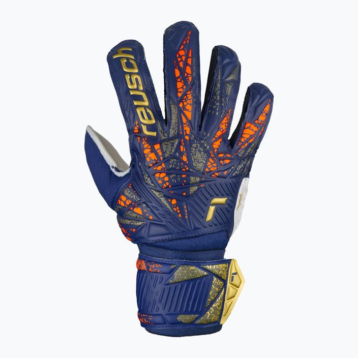 Reusch Attrakt Grip Junior premium μπλε/χρυσά παιδικά γάντια τερματοφύλακα 2