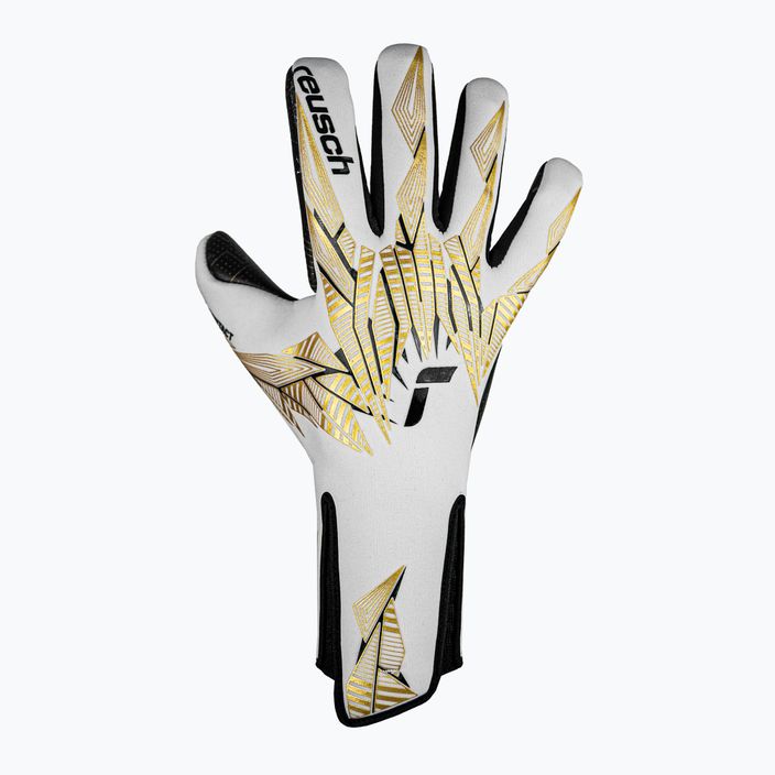 Reusch Pure Contact Gold X GluePrint Strapless γάντια τερματοφύλακα λευκά/χρυσά/μαύρα 2