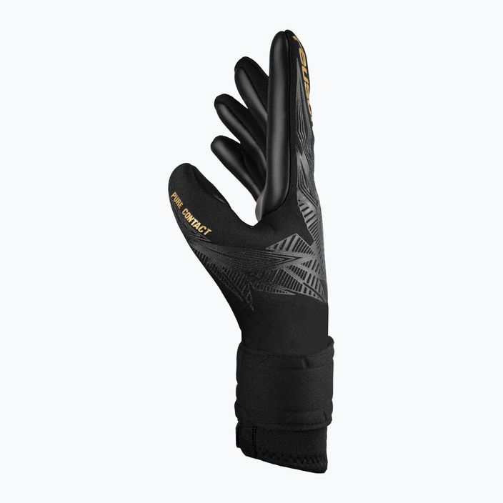 Reusch Pure Contact Infinity Junior παιδικά γάντια τερματοφύλακα μαύρο/χρυσό/μαύρο 4