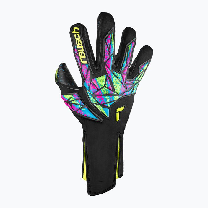 Reusch Attrakt Fusion Strapless γάντια τερματοφύλακα μαύρα/κίτρινο ασφαλείας/μαύρο 2