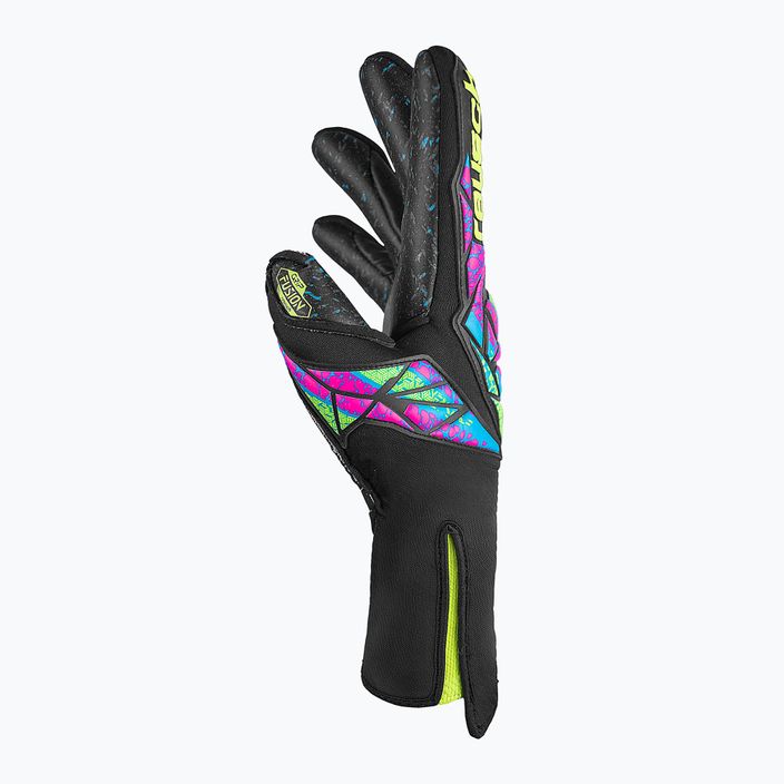 Reusch Attrakt Fusion Strapless γάντια τερματοφύλακα μαύρα/κίτρινο ασφαλείας/μαύρο 4