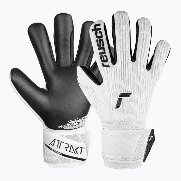 Reusch Attrakt Freegel Silver λευκά/μαύρα παιδικά γάντια τερματοφύλακα