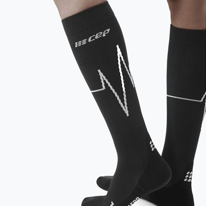 CEP Heartbeat γυναικείες κάλτσες συμπίεσης για τρέξιμο μαύρες WP20KC3 6