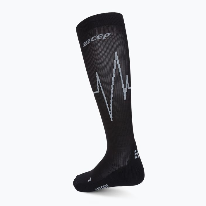 CEP Heartbeat ανδρικές κάλτσες συμπίεσης για τρέξιμο μαύρες WP30KC2 2