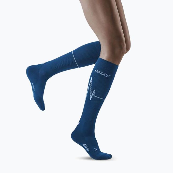 CEP Heartbeat γυναικείες κάλτσες συμπίεσης για τρέξιμο μπλε WP20NC2 4