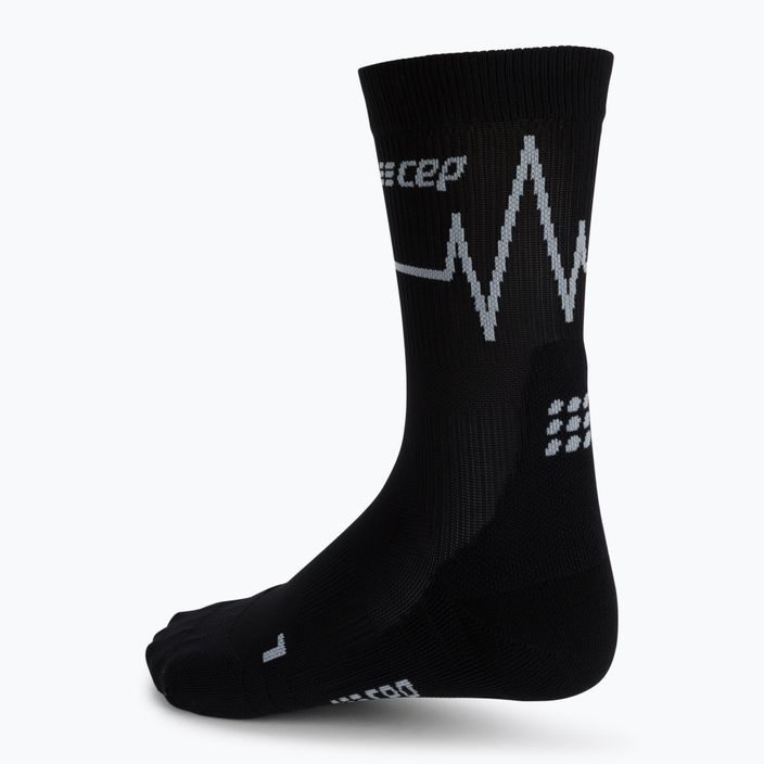 CEP Heartbeat ανδρικές κάλτσες συμπίεσης για τρέξιμο μαύρες WP3CKC2 2
