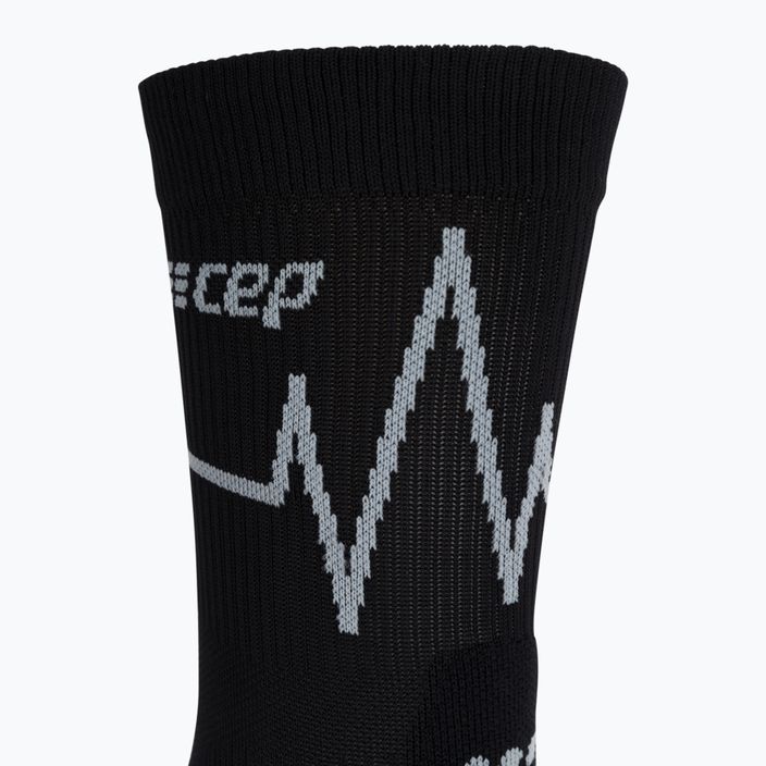 CEP Heartbeat ανδρικές κάλτσες συμπίεσης για τρέξιμο μαύρες WP3CKC2 3