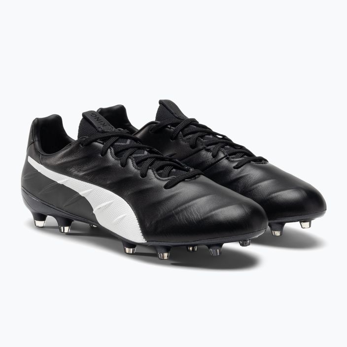 PUMA King Platinum 21 FG/AG ανδρικά ποδοσφαιρικά παπούτσια μαύρο και άσπρο 106478 01 4
