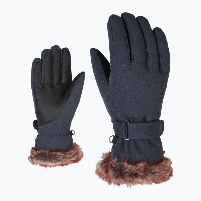 Γυναικεία γάντια σκι ZIENER Kim navy blue 801117.369 5