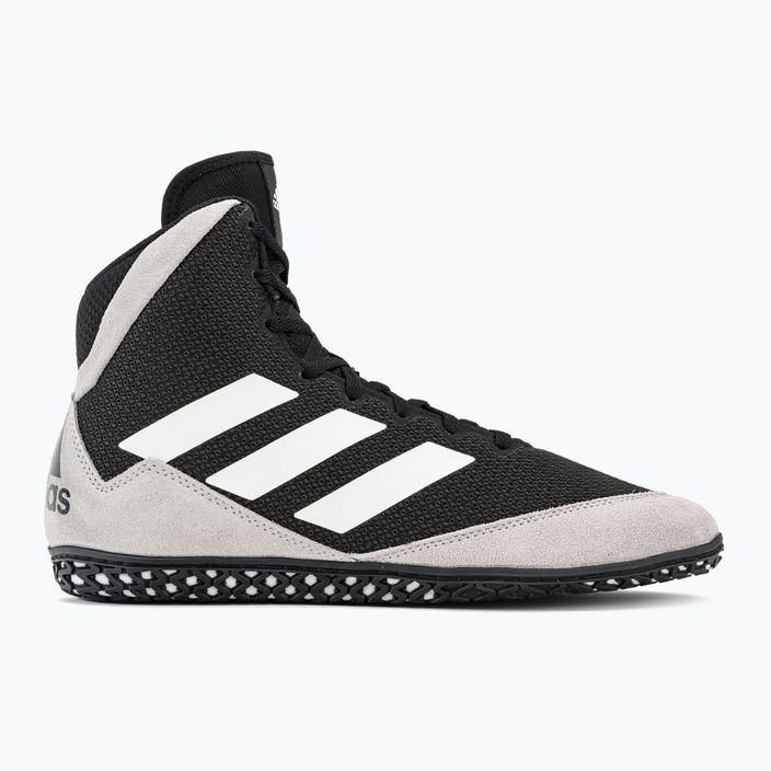 adidas Mat Wizard 5 παπούτσια πυγμαχίας μαύρο και άσπρο FZ5381 2