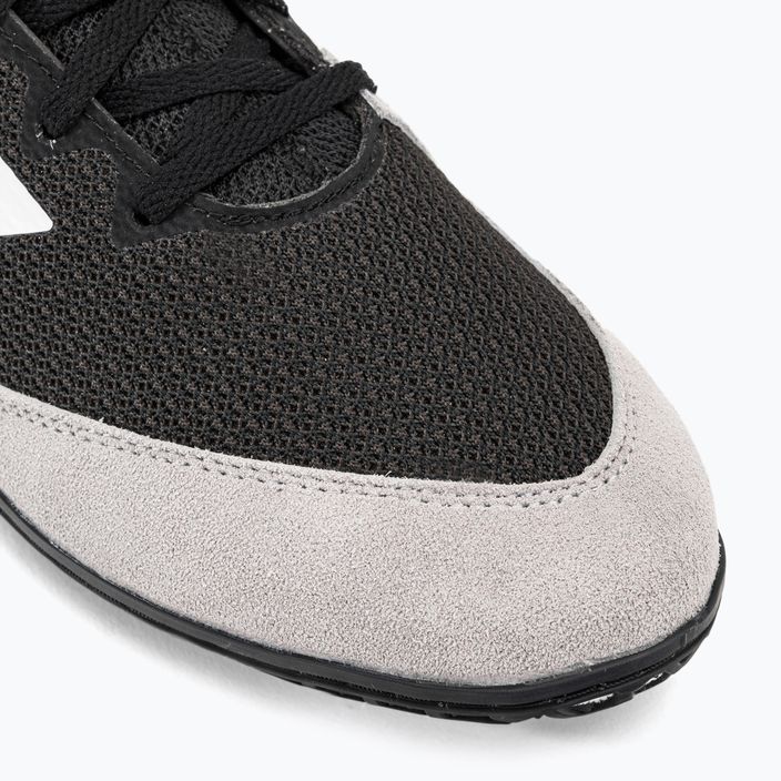 adidas Mat Wizard 5 παπούτσια πυγμαχίας μαύρο και άσπρο FZ5381 7