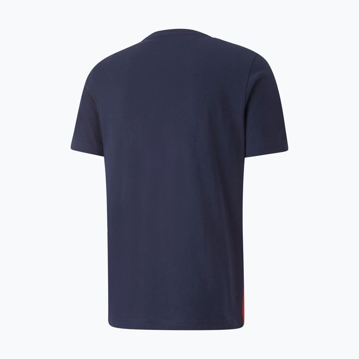 Ανδρικό μπλουζάκι προπόνησης PUMA ESS+ Colorblock Tee navy blue and red 848770 06 7