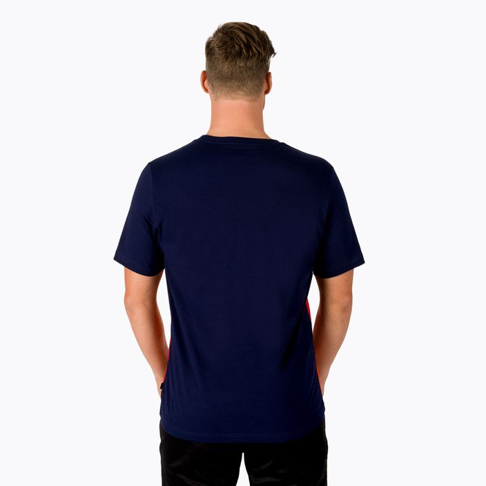 Ανδρικό μπλουζάκι προπόνησης PUMA ESS+ Colorblock Tee navy blue and red 848770 06 2