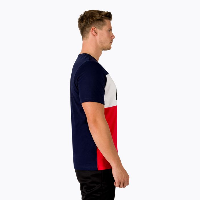 Ανδρικό μπλουζάκι προπόνησης PUMA ESS+ Colorblock Tee navy blue and red 848770 06 3