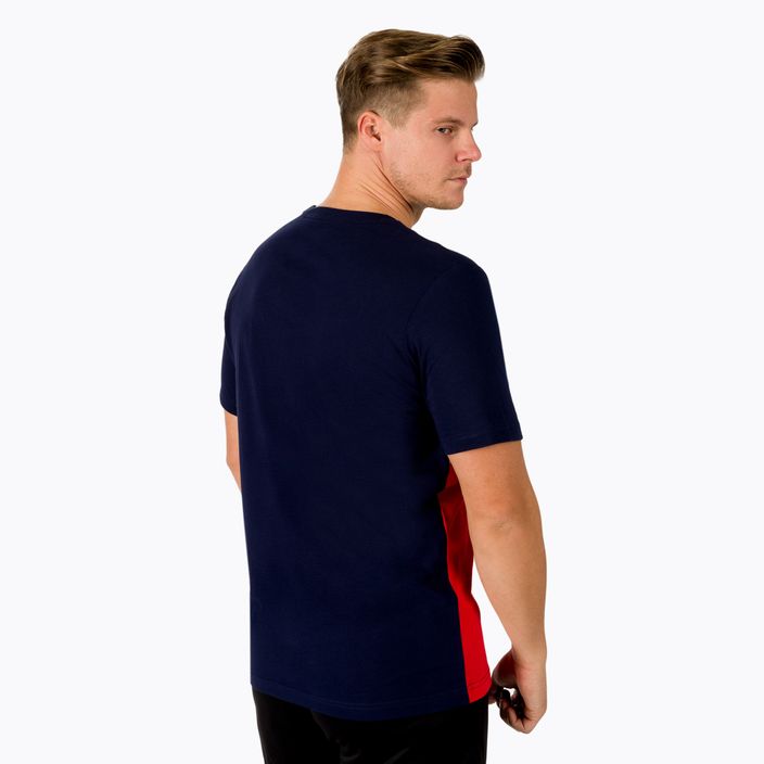 Ανδρικό μπλουζάκι προπόνησης PUMA ESS+ Colorblock Tee navy blue and red 848770 06 4
