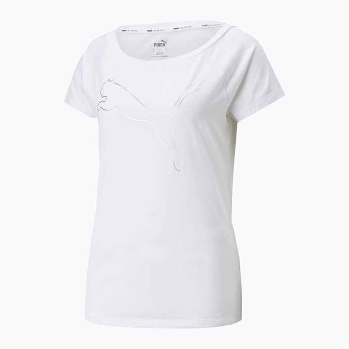 Γυναικείο μπλουζάκι προπόνησης PUMA Train Favorite Jersey Cat λευκό 522420 02