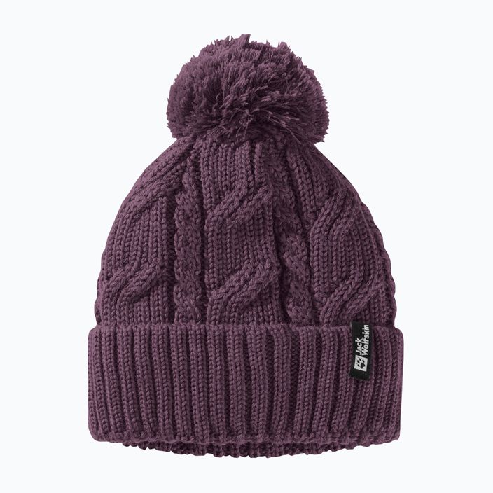 Χειμωνιάτικο σκουφάκι Jack Wolfskin Pompom midnight plum