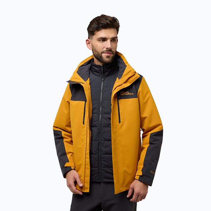 Jack Wolfskin ανδρικό μπουφάν Jasper 3In1 σαφράν 3