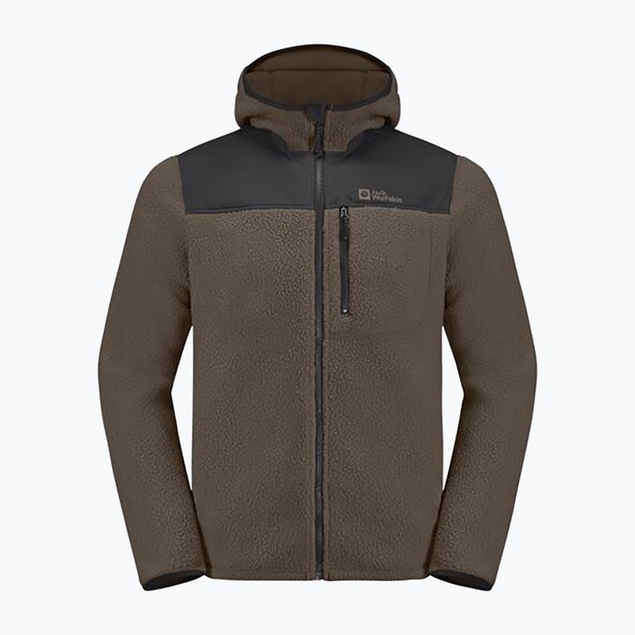 Jack Wolfskin ανδρικό fleece μπουφάν Kammweg Pile Fz κρύος καφές