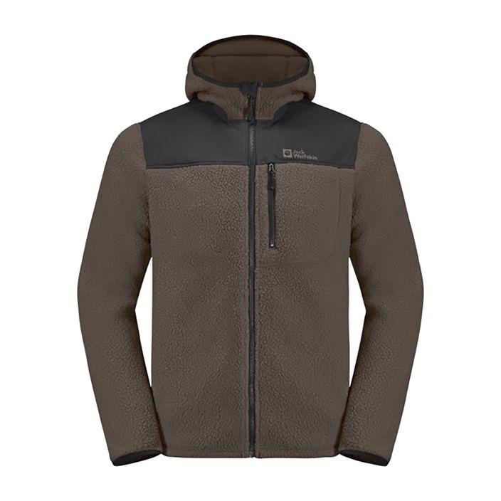 Jack Wolfskin ανδρικό fleece μπουφάν Kammweg Pile Fz κρύος καφές 2