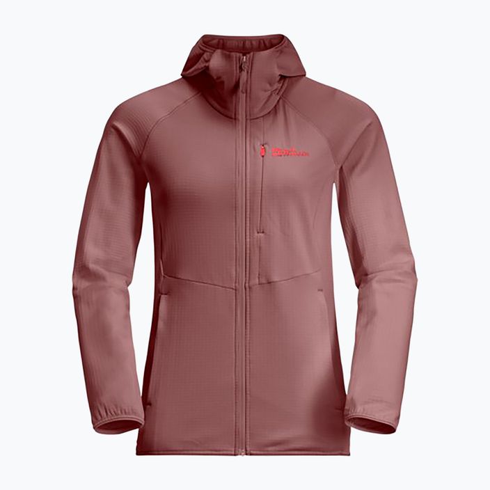 Jack Wolfskin γυναικείο fleece μπουφάν Kolbenberg Hooded Fz mineral red