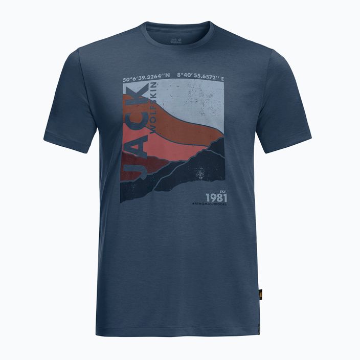 Ανδρικό Jack Wolfskin Crosstrail Graphic trekking t-shirt navy blue 1807202_1383 3