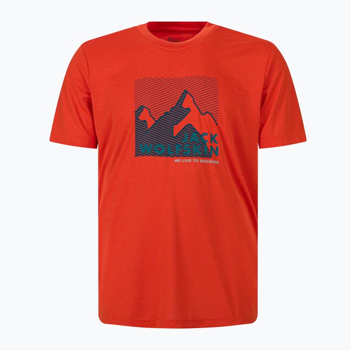 Jack Wolfskin ανδρικό μπλουζάκι trekking Hiking Graphic πορτοκαλί 1808761_3017 4