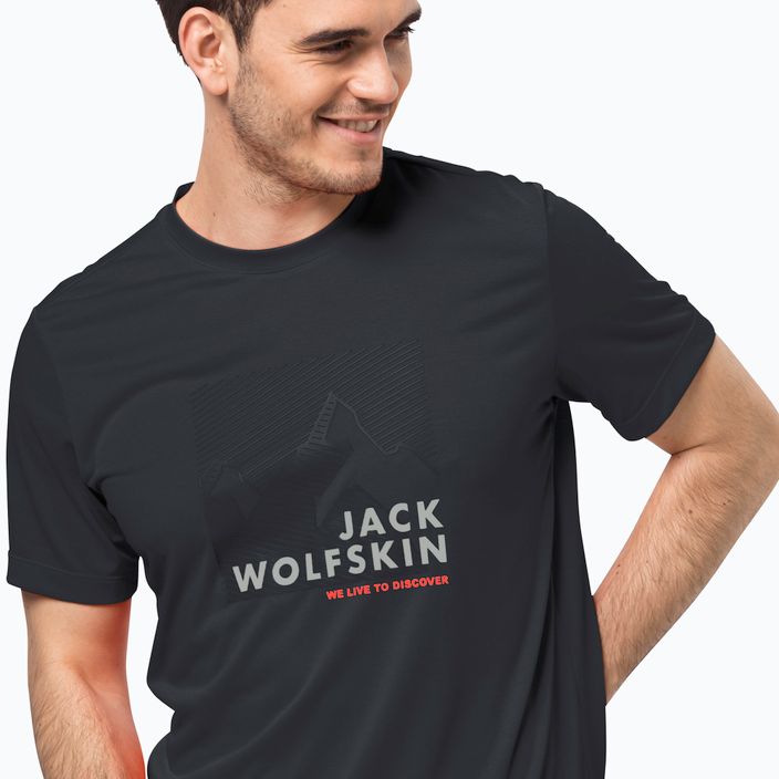 Ανδρικό Jack Wolfskin Hiking Graphic γκρι T-shirt 1808761_6230 3