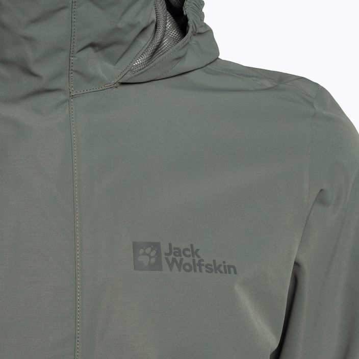 Jack Wolfskin ανδρικό μπουφάν βροχής Stormy Point 2L πράσινο 1111142 8