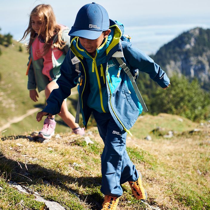 Jack Wolfskin Active Hike παιδικό μπουφάν βροχής navy blue-green 1609251 4