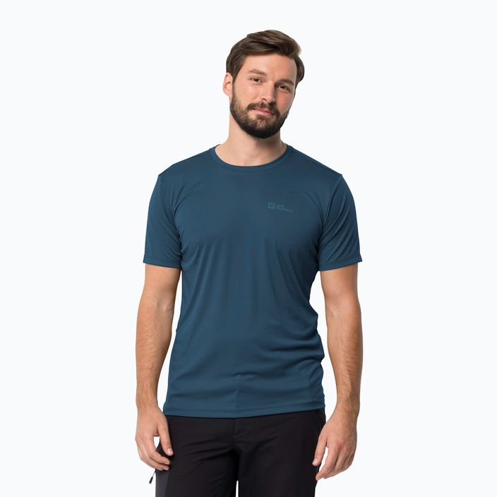 Jack Wolfskin Tech ανδρικό t-shirt trekking navy blue 1807072