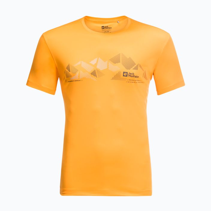 Jack Wolfskin Peak Graphic ανδρικό trekking t-shirt πορτοκαλί 1807183 4
