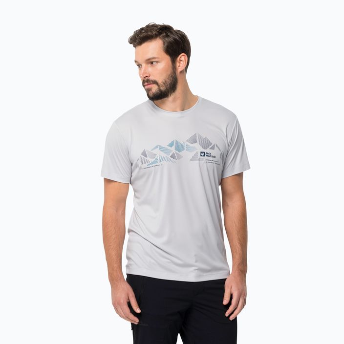 Ανδρικό Jack Wolfskin Peak Graphic trekking t-shirt λευκό 1807183