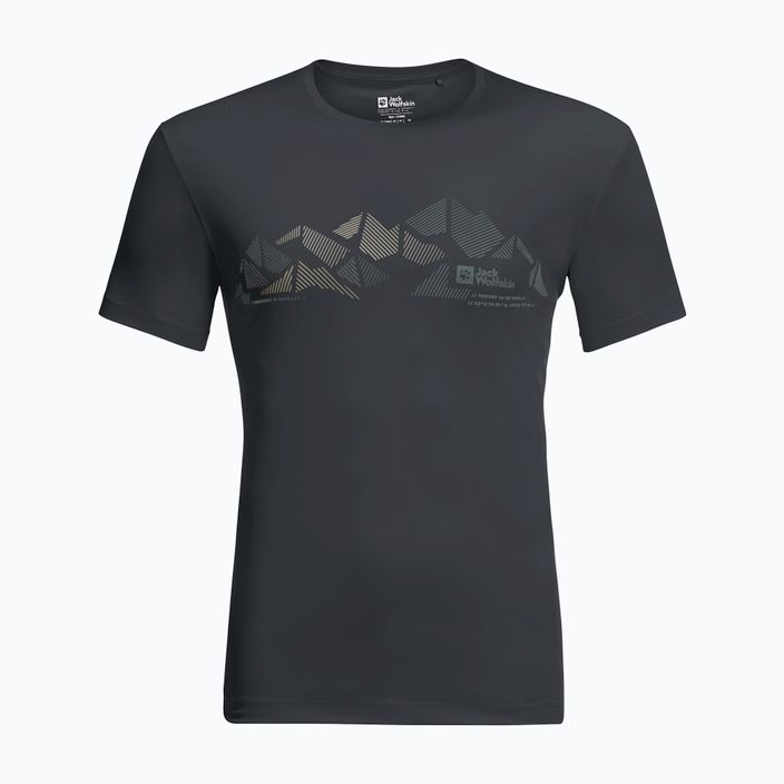 Jack Wolfskin Peak Graphic ανδρικό trekking t-shirt μαύρο 1807183 4