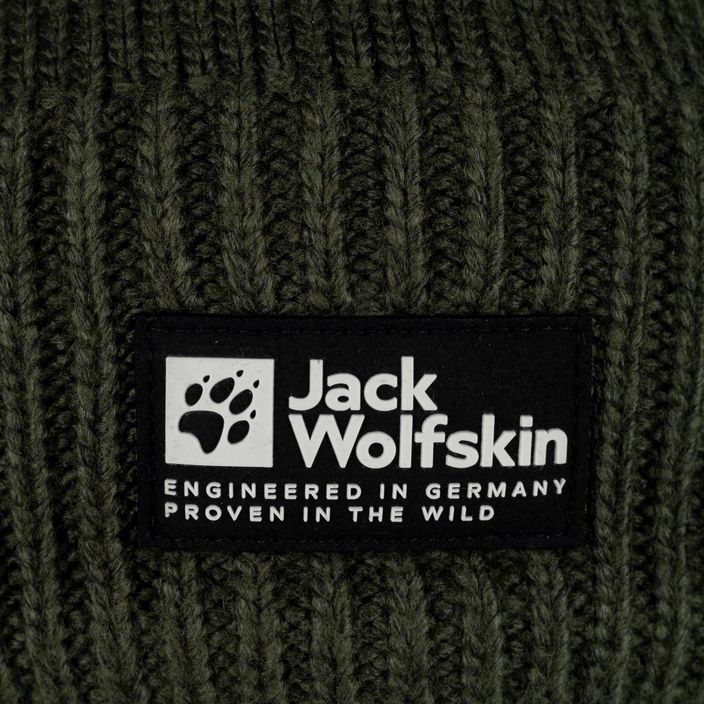 Jack Wolfskin Playn Logo Beanie χειμερινός σκούφος island moss 4