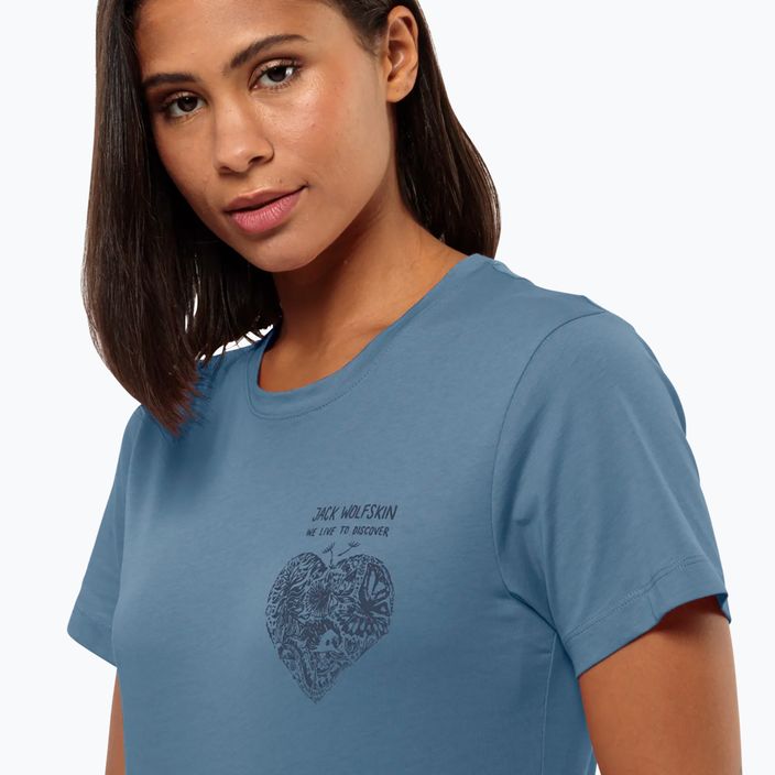 Jack Wolfskin γυναικείο T-shirt Discover Heart elemental blue 3