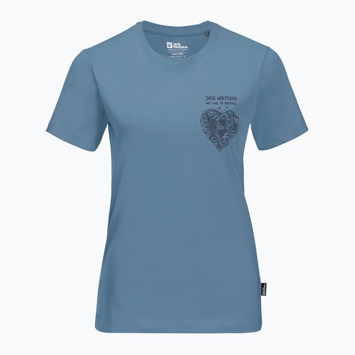 Jack Wolfskin γυναικείο T-shirt Discover Heart elemental blue 4