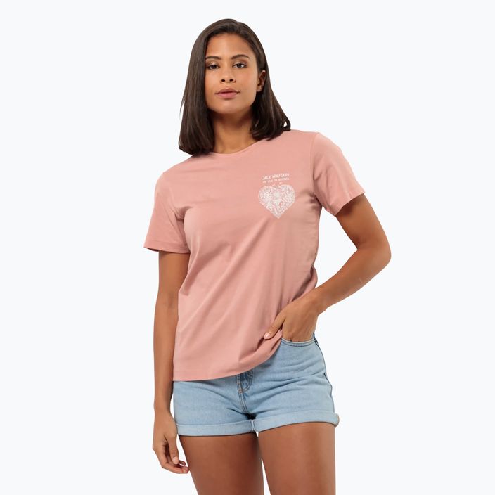 Jack Wolfskin γυναικείο T-shirt Discover Heart rose dawn