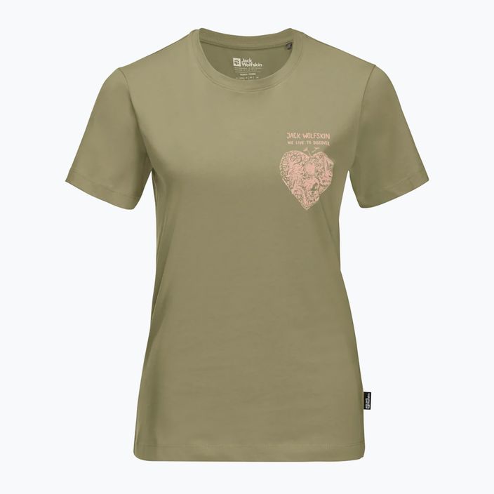 Jack Wolfskin Discover Heart bay leaf γυναικείο t-shirt 4