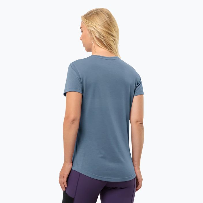 Jack Wolfskin γυναικείο t-shirt trekking Vonnan S/S Graphic elemental blue 2