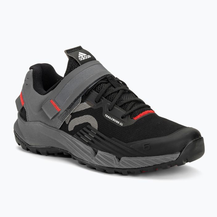 Γυναικεία MTB ποδηλατικά παπούτσια adidas FIVE TEN Trailcross Clip Σε μαύρο/γκρι τρία/κόκκινο