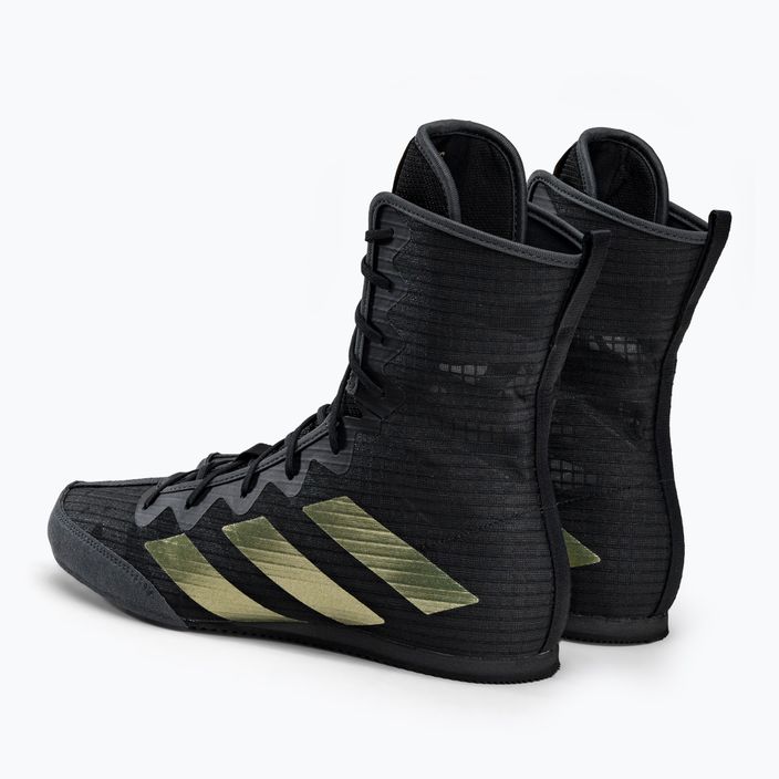 adidas Box Hog 4 παπούτσια πυγμαχίας μαύρο και χρυσό GZ6116 3
