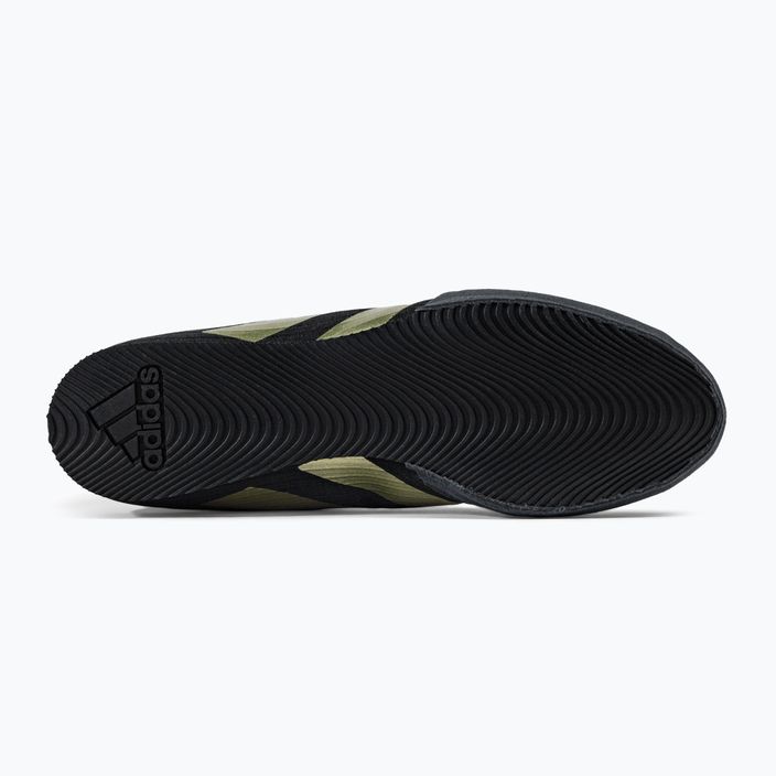 adidas Box Hog 4 παπούτσια πυγμαχίας μαύρο και χρυσό GZ6116 5