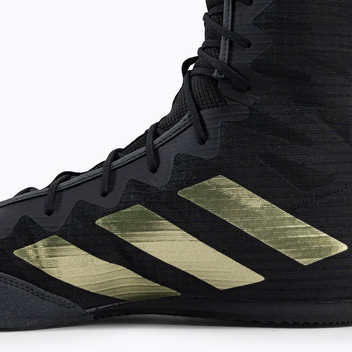 adidas Box Hog 4 παπούτσια πυγμαχίας μαύρο και χρυσό GZ6116 8