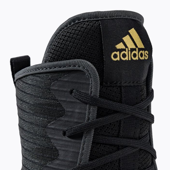 adidas Box Hog 4 παπούτσια πυγμαχίας μαύρο και χρυσό GZ6116 9