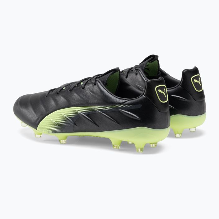 PUMA King Platinum 21 FG/AG ανδρικά ποδοσφαιρικά παπούτσια μαύρο-πράσινο 106478 05 3