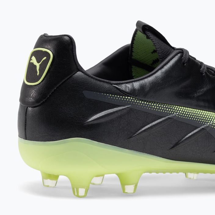 PUMA King Platinum 21 FG/AG ανδρικά ποδοσφαιρικά παπούτσια μαύρο-πράσινο 106478 05 8