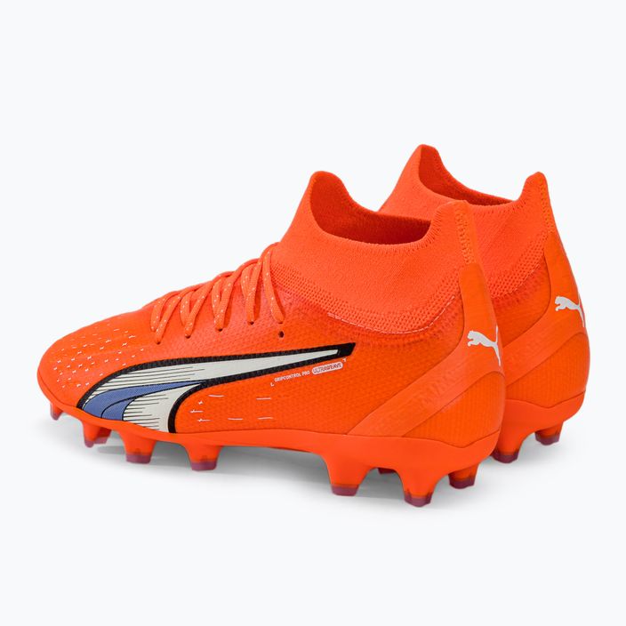 PUMA Ultra Pro FG/AG Jr παιδικά ποδοσφαιρικά παπούτσια ultra orange/puma white/blue glimmer 3