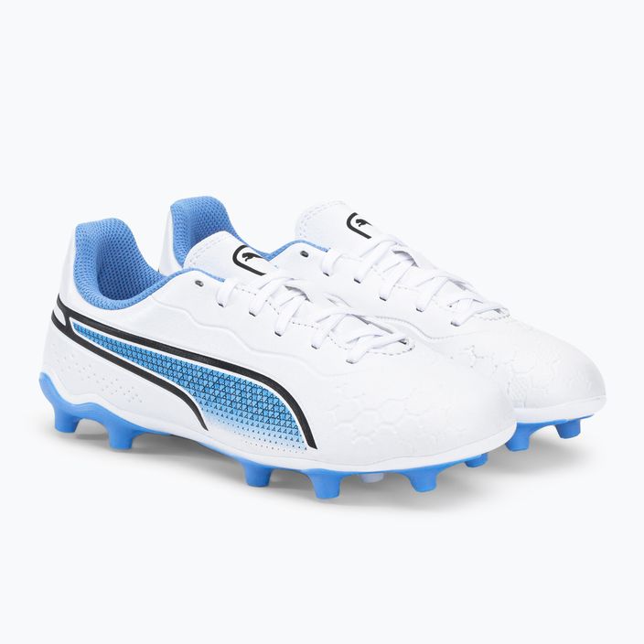PUMA King Match FG/AG παιδικά ποδοσφαιρικά παπούτσια λευκό 107266 01 4